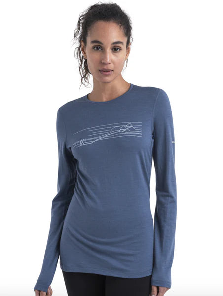 IB WMS 200 OASIS LS CREWE SKI STRIPES